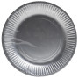 10 Assiettes carton rond Ø23 cm Argent