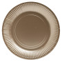10 Assiettes, carton rond Ø23cm Or
