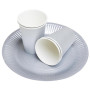 10 Assiettes carton rond Ø23 cm Argent