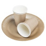 10 Assiettes, carton rond Ø23cm Or