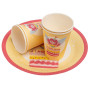 10 Assiettes, carton rond Ø23cm Fées