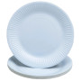 20 Assiettes, carton rond Ø 23 cm Bleu c