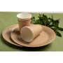 20 Assiettes, carton rond Ø 23 cm Kraft