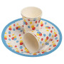 10 Assiettes, carton rond Ø 23cm Ballons
