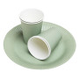 20 Assiettes, carton rond Ø 23 cm Vert O