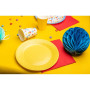 20 Assiettes, carton rond Ø 23 cm Jaune