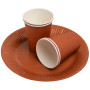 20Assiettes carton rond Ø23cm Terracotta
