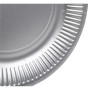 10 Assiettes carton rond Ø23 cm Argent
