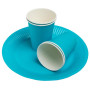 20 Assiettes carton rond Ø23cm Turquoise