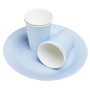 20 Assiettes, carton rond Ø 23 cm Bleu c