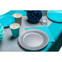 20 Assiettes, carton rond Ø 23 cm Gris