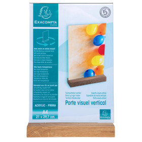 Porte-visuel a. socle en bois A4vertical