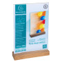 Porte-visuel a. socle en bois A4vertical