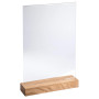 Porte-visuel a. socle en bois A4vertical