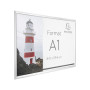 Cadre mural aluminium A1 alu/cristal