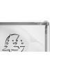 Cadre mural aluminium A4 alu/cristal