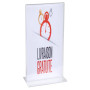 Porte-visuel droit vertical DL cristal