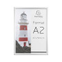 Cadre mural aluminium A2 alu/cristal