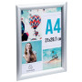 Cadre mural aluminium A4 alu/cristal