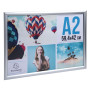 Cadre mural aluminium A2 alu/cristal