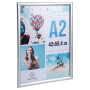Cadre mural aluminium A2 alu/cristal