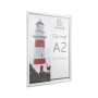 Cadre mural aluminium A2 alu/cristal