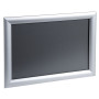 Cadre mural aluminium A4 alu/cristal