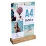 Porte-visuel a. socle en bois A4vertical