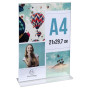 Porte-visuel droit vertical A4 cristal