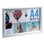 Cadre mural aluminium A4 alu/cristal