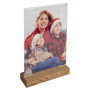 Porte-visuel a. socle en bois A4vertical