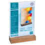 Porte-visuel a. socle en bois A5vertical