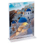 Porte-visuel droit vertical A5 cristal