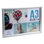 Cadre mural aluminium A3 alu/cristal
