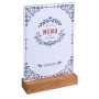 Porte-visuel a. socle en bois A5vertical