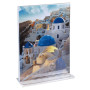 Porte-visuel droit vertical A5 cristal
