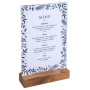Porte-visuel a. socle en bois A5vertical