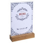 Porte-visuel a. socle en bois A5vertical