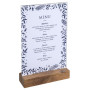 Porte-visuel a. socle en bois A5vertical