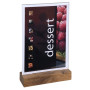 Porte-visuel a. socle en bois A5vertical