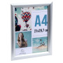 Cadre mural aluminium A4 alu/cristal