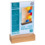 Porte-visuel a. socle en bois A6vertical
