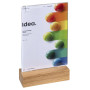 Porte-visuel a. socle en bois A6vertical