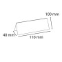 Lot de 10 porte-noms 105x40mm (A7 plié)