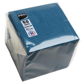 50Serviettes OUATE20x20cm Bleu Pacifique
