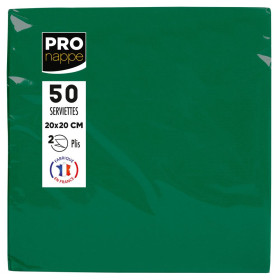 50Serv. OUATE micro-gauf.20X20Vert sapin