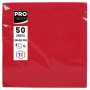50Serviettes OUATE micro-gauf.20X20Rouge