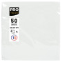 50Serviettes OUATE micro-gauf.20X20Blanc