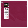 50Serv.OUATE microgaufré20X20Bordeaux