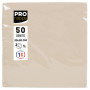 50 Serv.OUATE micro-gauf.20X20 Ivoire
